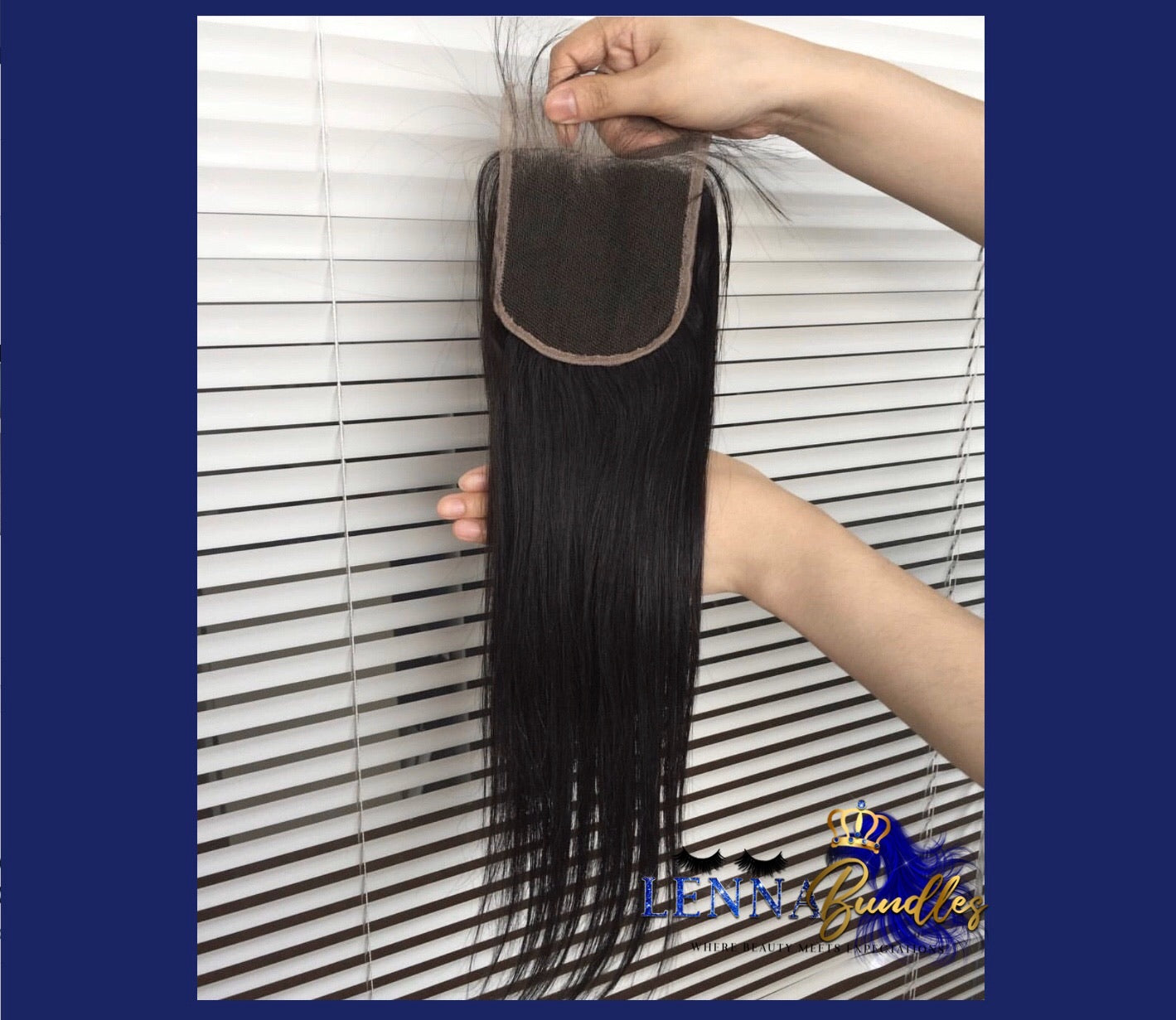 Closure in straight hair texture