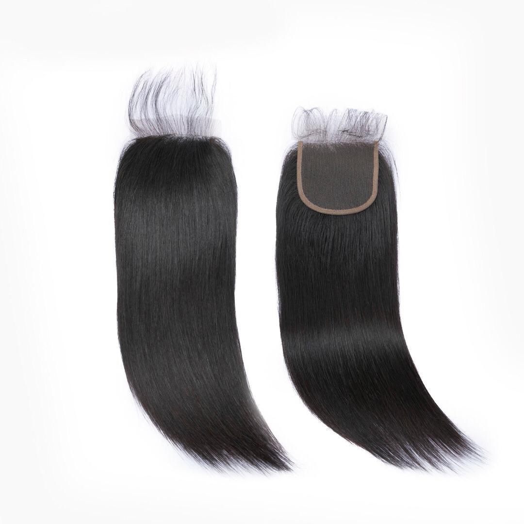 Closure in straight hair texture