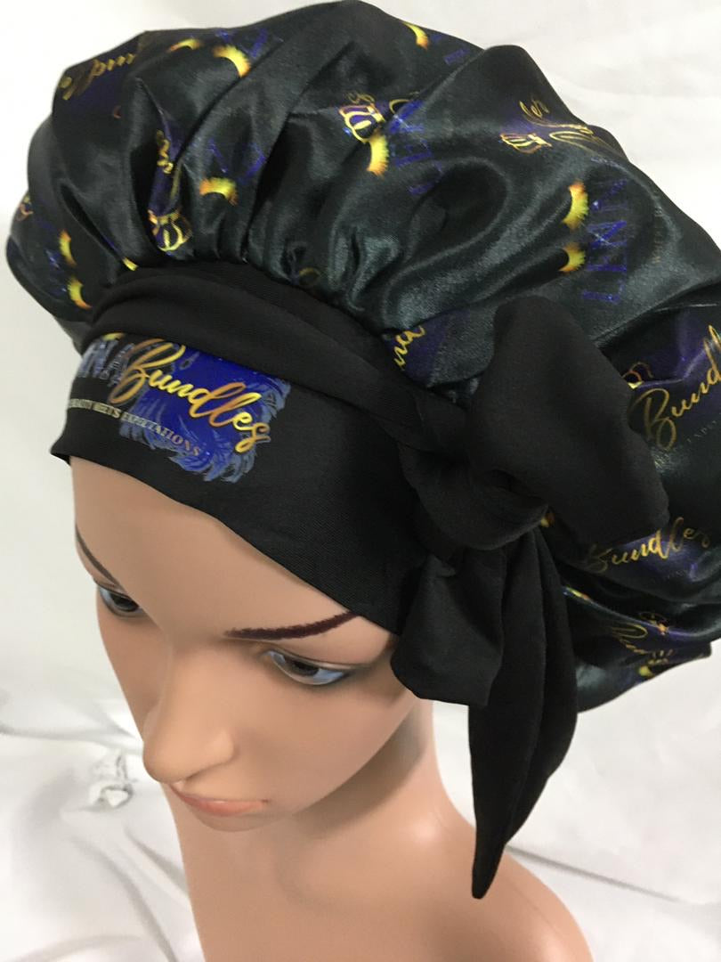 360 Silk Bonnet With Elastic Band “REVERSIBLE “