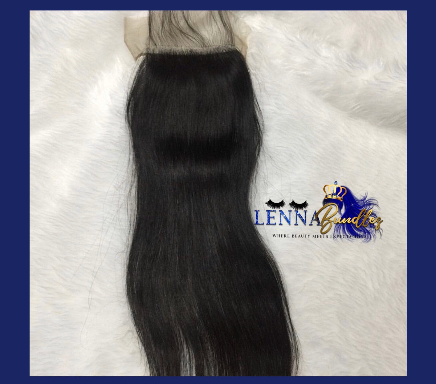 Closure in straight hair texture