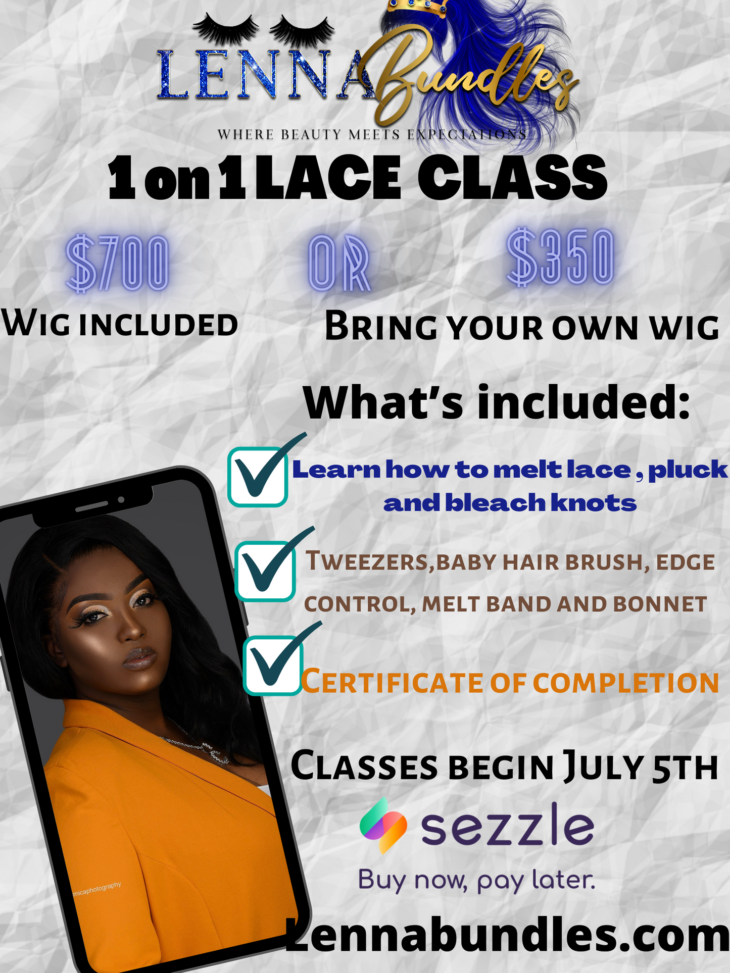 1 on 1 wig Class