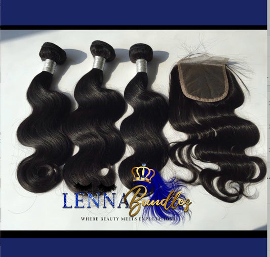 Body wave 3 bundles with 5*5 HD  closure