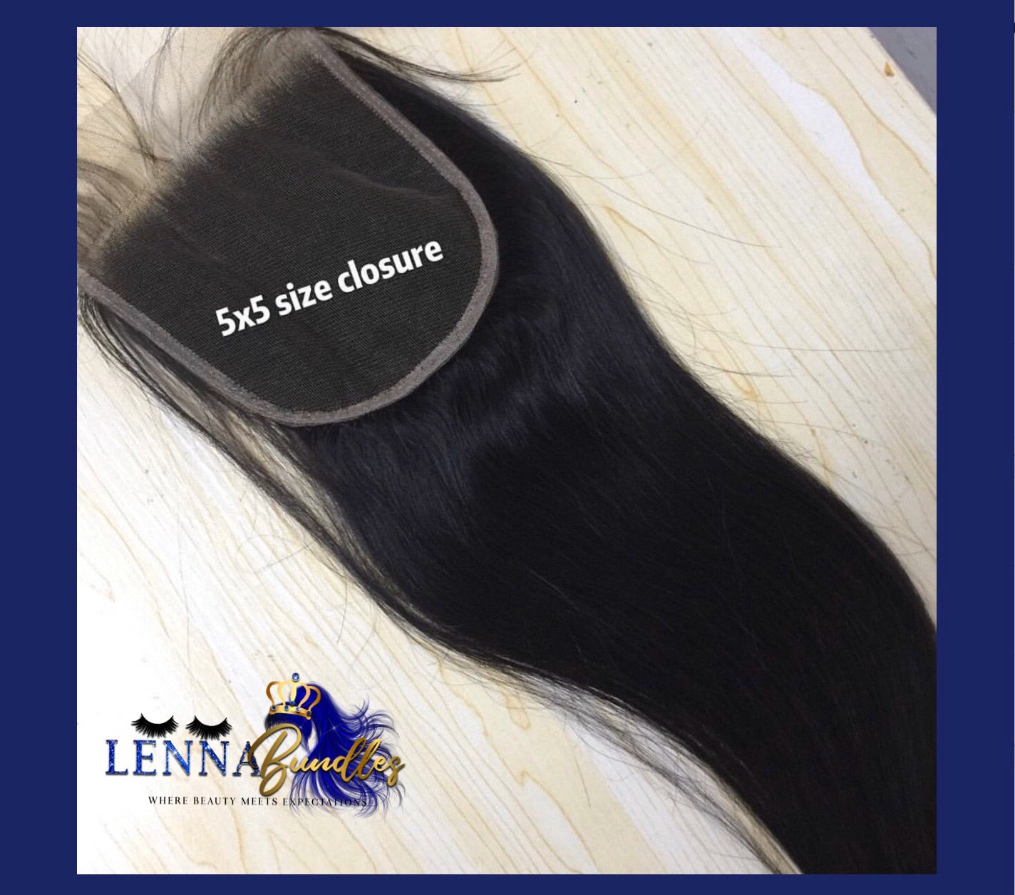 Closure in straight hair texture