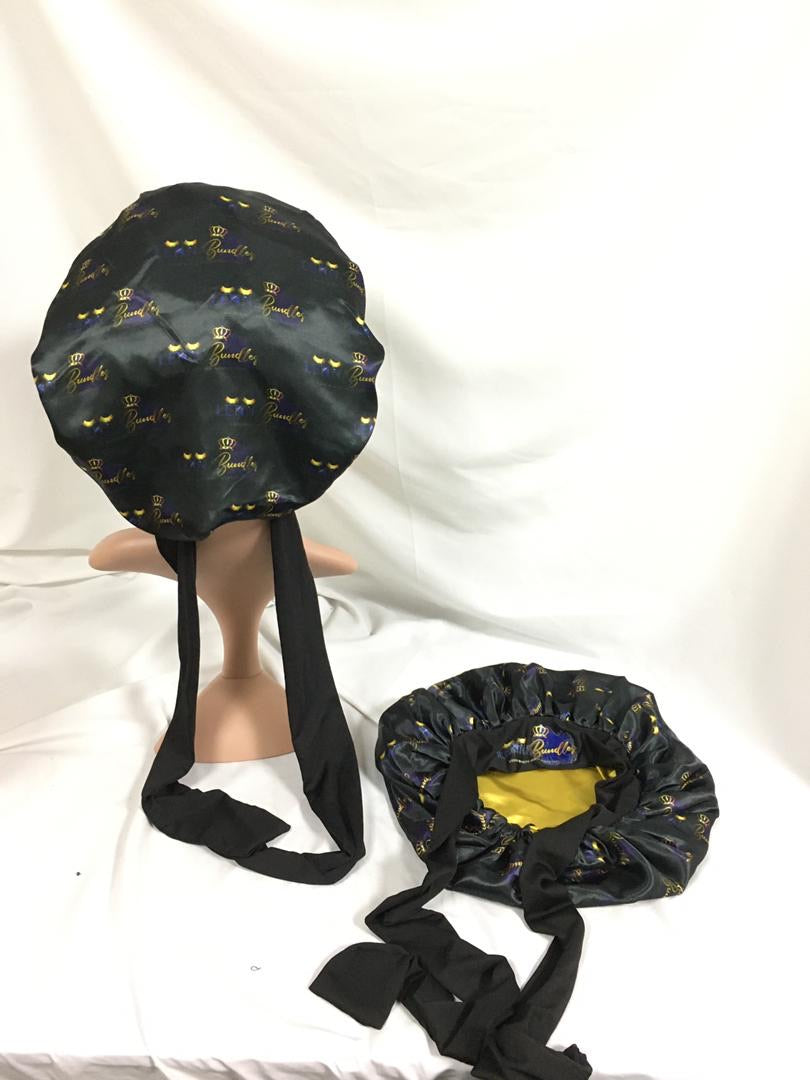 360 Silk Bonnet With Elastic Band “REVERSIBLE “